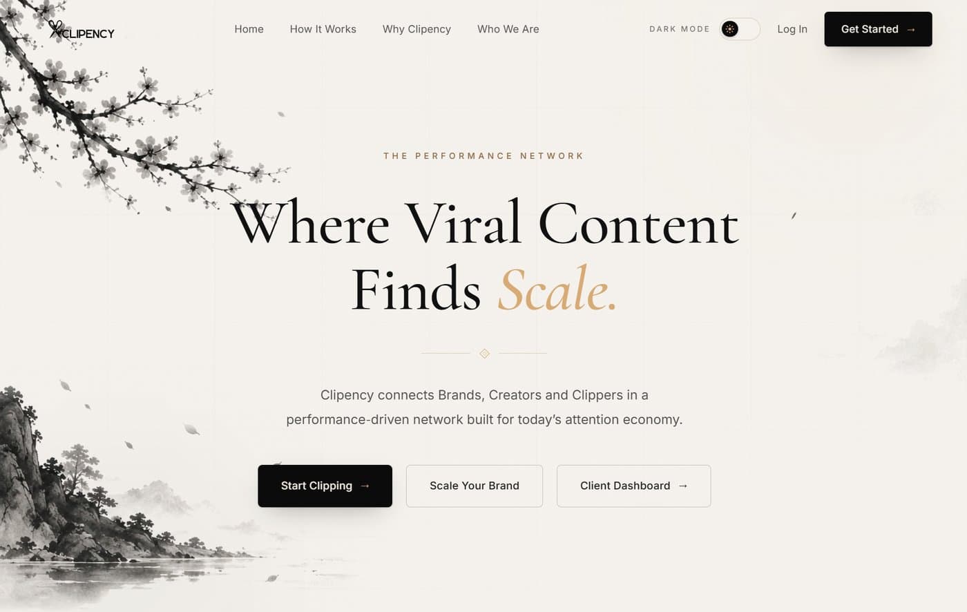 Clipency homepage screenshot